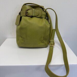 VINTAGE COACH BAG lime color # 4156